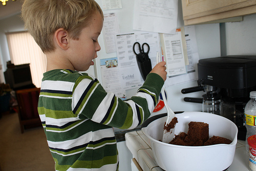 crumbling the cake