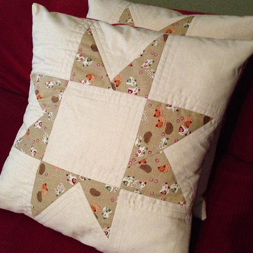Some new pillows for the tv room