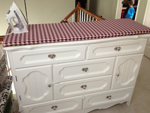 All done! Ironing board dresser