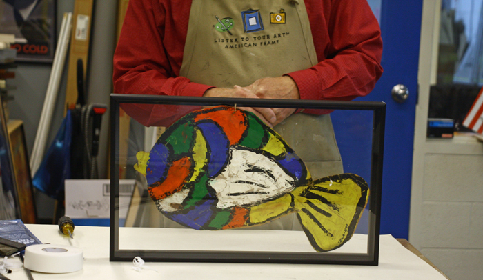 custom framing your child's artwork