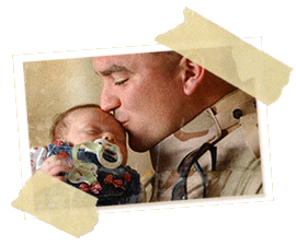 soldier and baby